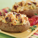 Twice-Baked Idaho Potatoes With Sausage & Cheese