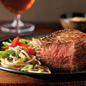 Asian Strip Filets wtih Soba Noodle and Vegetable Salad